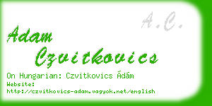 adam czvitkovics business card